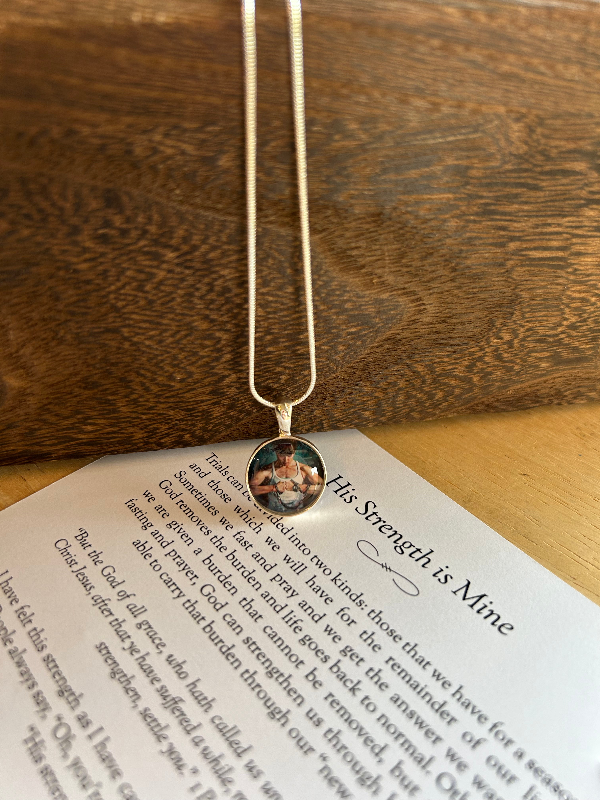 "His Strength is Mine" Necklace
